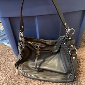 Gray Coach Handbag